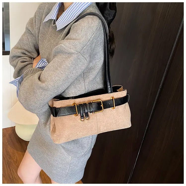 Retro Suede Armpit Bag Brown 2025 — feature 30