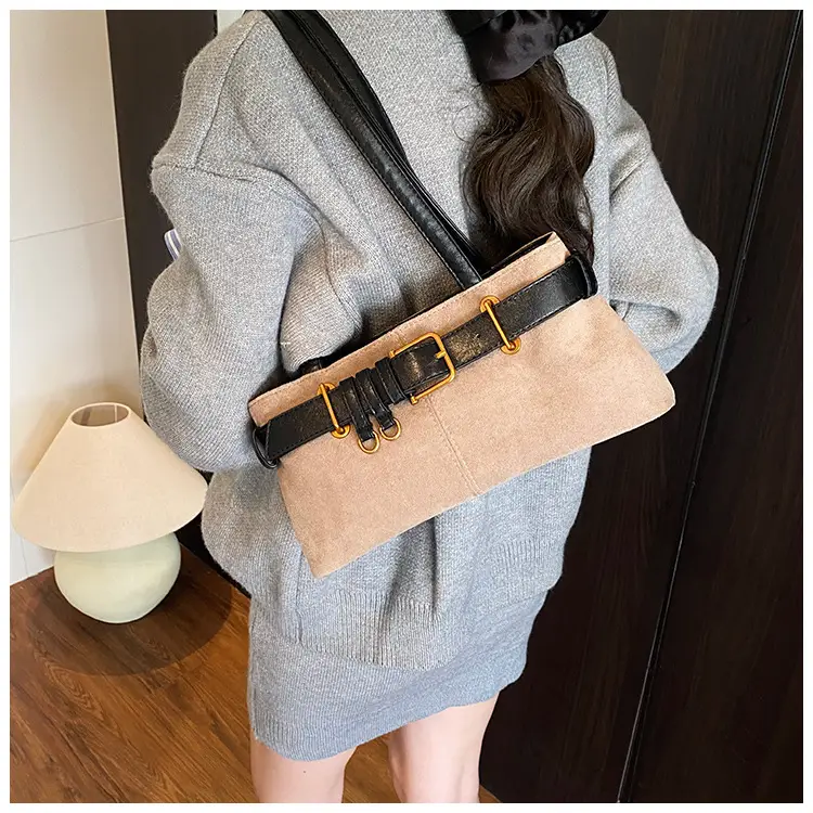 Retro Suede Armpit Bag Brown 2025 — feature 31