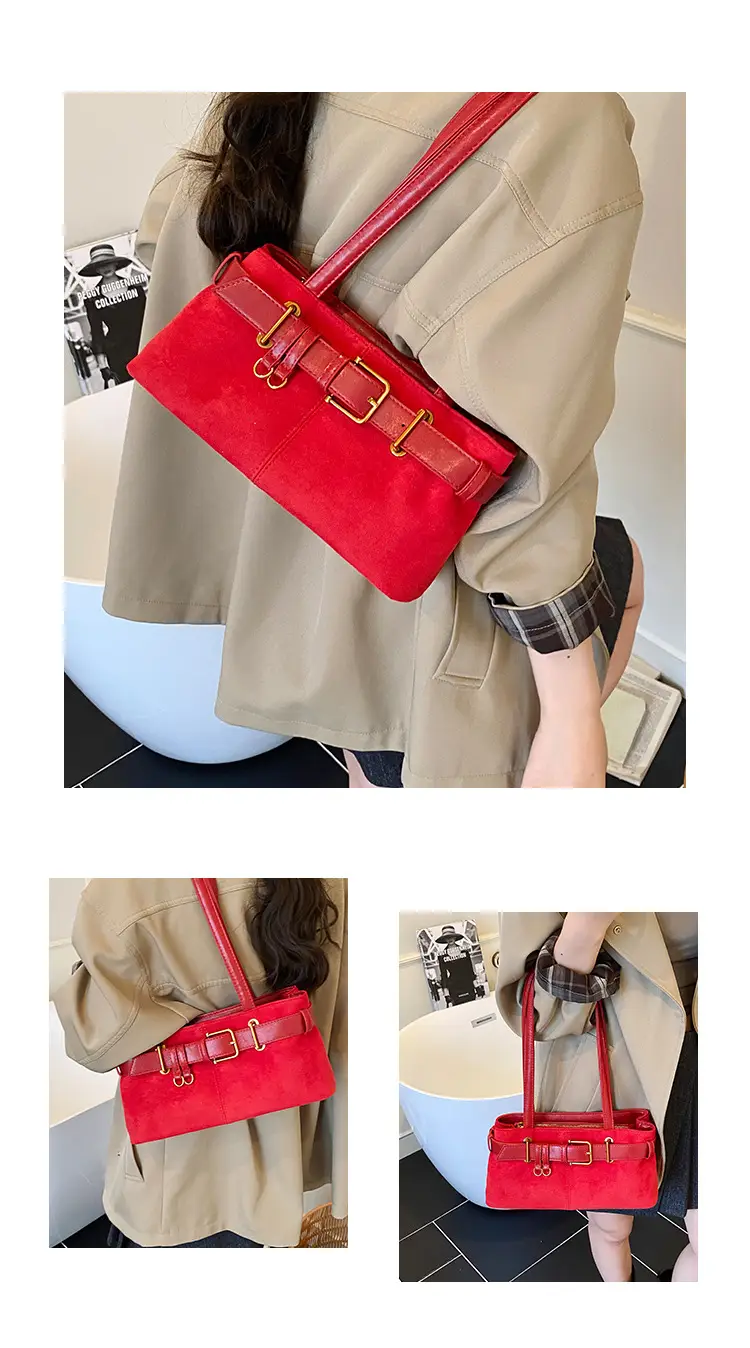 Retro Suede Armpit Bag Brown 2025 — feature 8