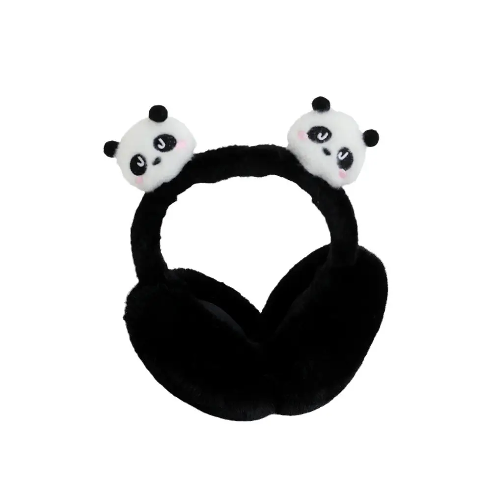 Outdoor Comfort (Airbag Cycling Cartoon Style Optional Panda Children's Warm Plush 3D Ear Muffs)