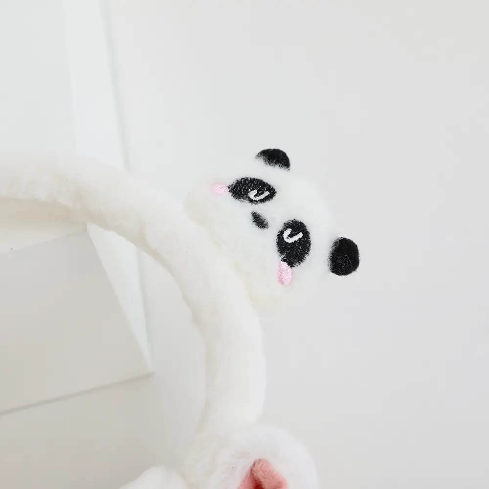 Outdoor Comfort (Airbag Cycling Cartoon Style Optional Panda Children's Warm Plush 3D Ear Muffs) — feature 12