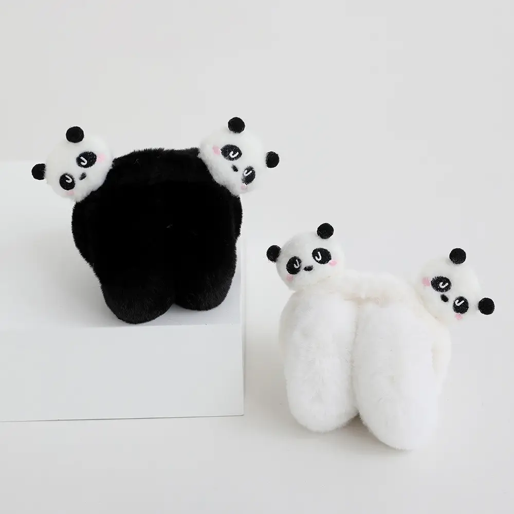 Outdoor Comfort (Airbag Cycling Cartoon Style Optional Panda Children's Warm Plush 3D Ear Muffs) — feature 13