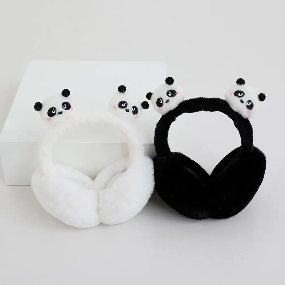 Outdoor Comfort (Airbag Cycling Cartoon Style Optional Panda Children's Warm Plush 3D Ear Muffs) — feature 6