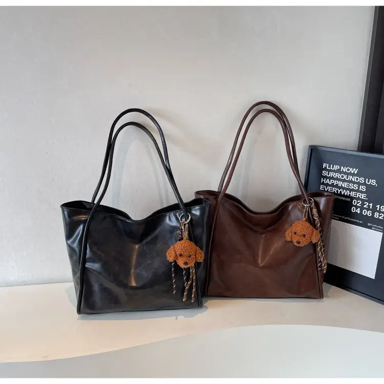 Black Leather Cross-Border Tote Bag Large Capacity Women — feature 27