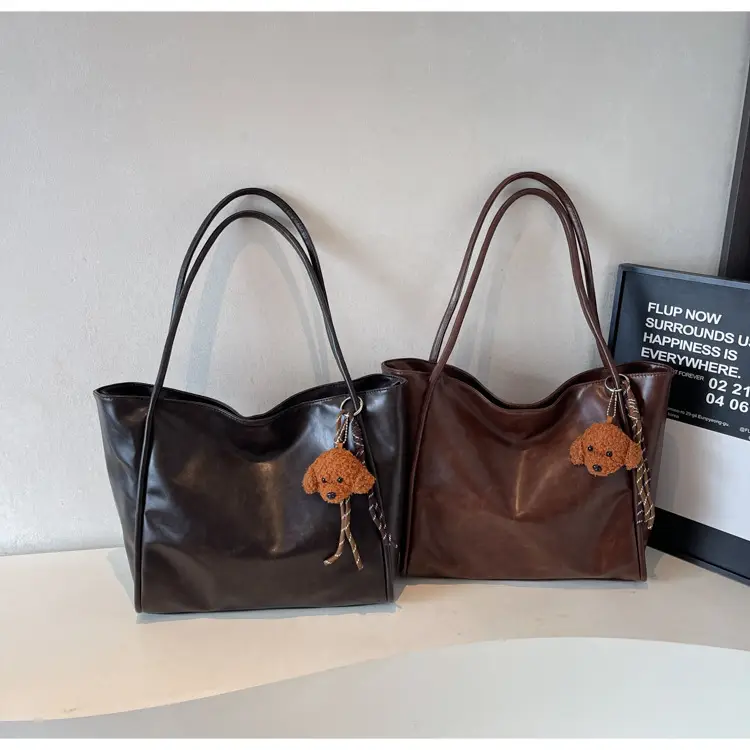 Black Leather Cross-Border Tote Bag Large Capacity Women — feature 28