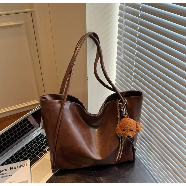 Black Leather Cross-Border Tote Bag Large Capacity Women — feature 31