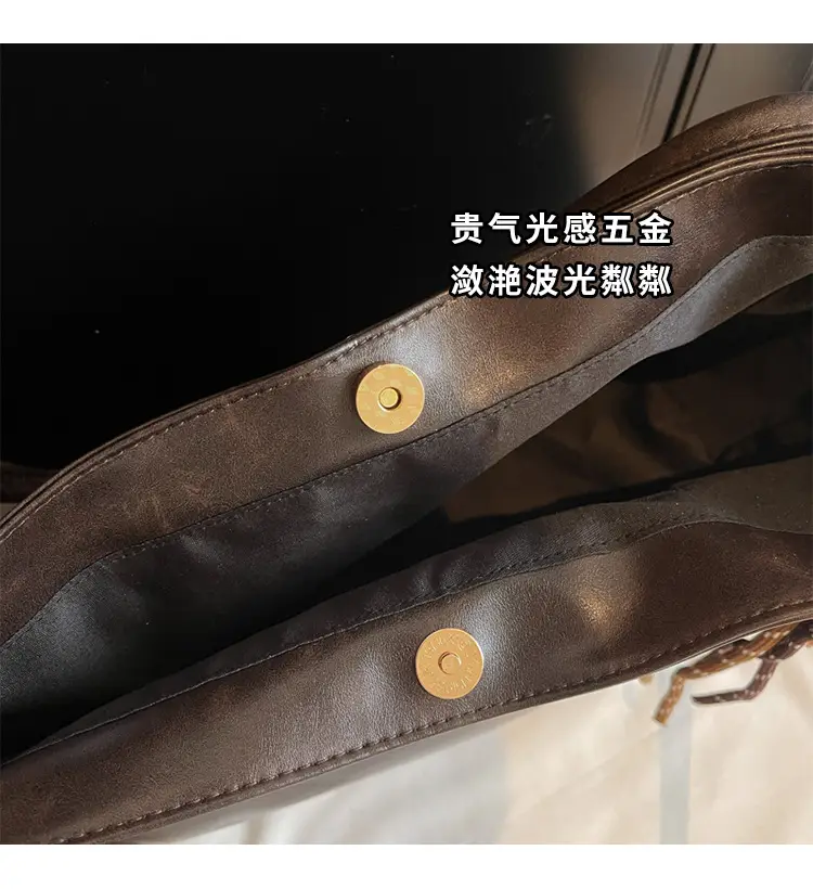 Black Leather Cross-Border Tote Bag Large Capacity Women — feature 4