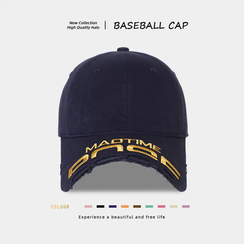 Baseball Cap Women Cream Wide Brim Face Slimming - Image 7