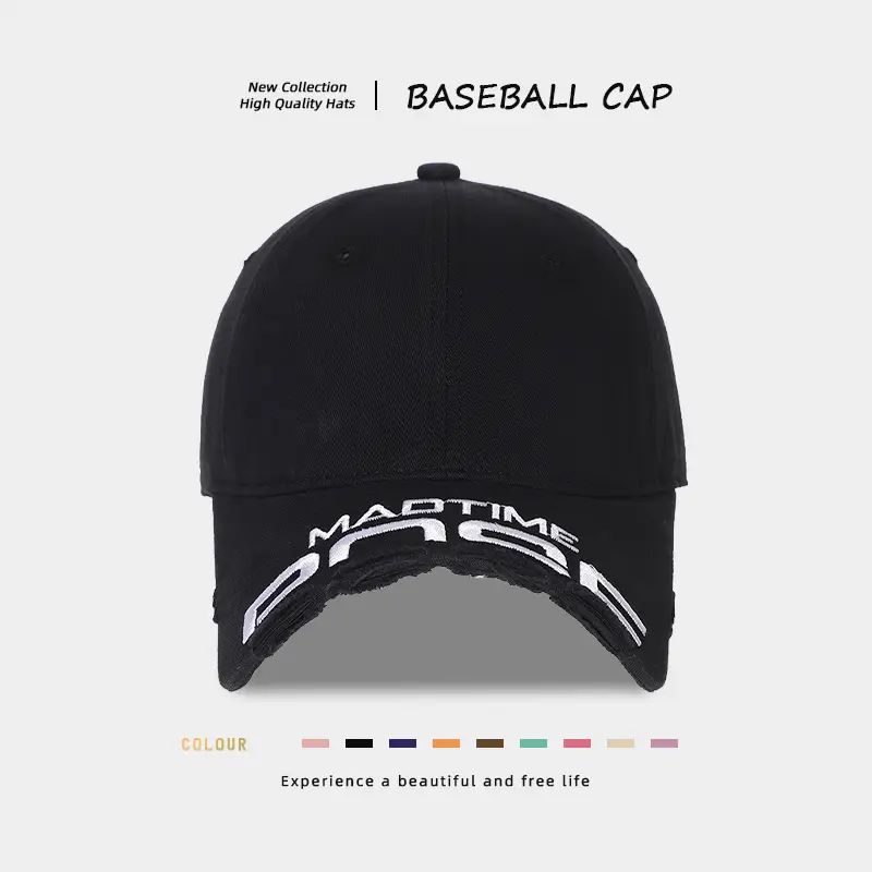 Baseball Cap Women Cream Wide Brim Face Slimming - Image 3