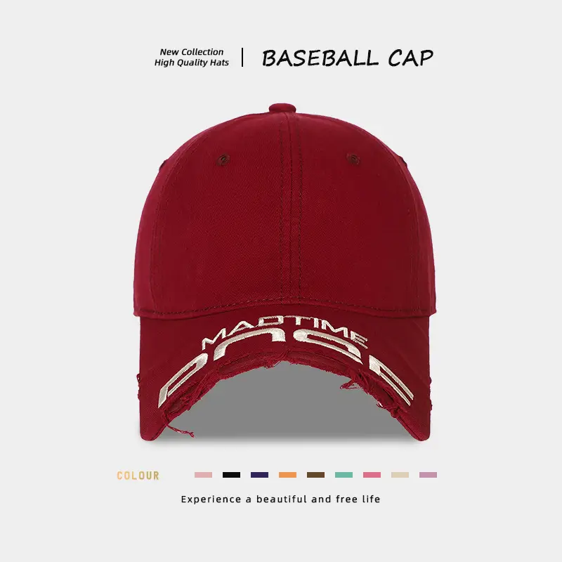 Baseball Cap Women Cream Wide Brim Face Slimming - Image 4
