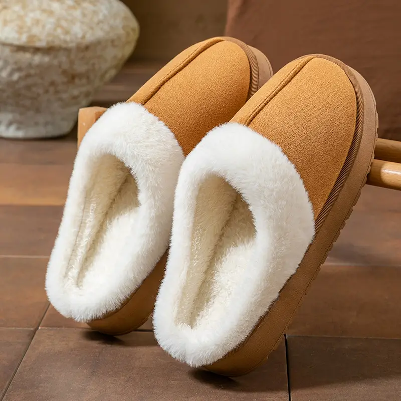 Women's Cotton Slippers Winter 2026 New Model Warm Indoor Home Non-Slip Outdoor Plush Couple Cotton Shoes Men