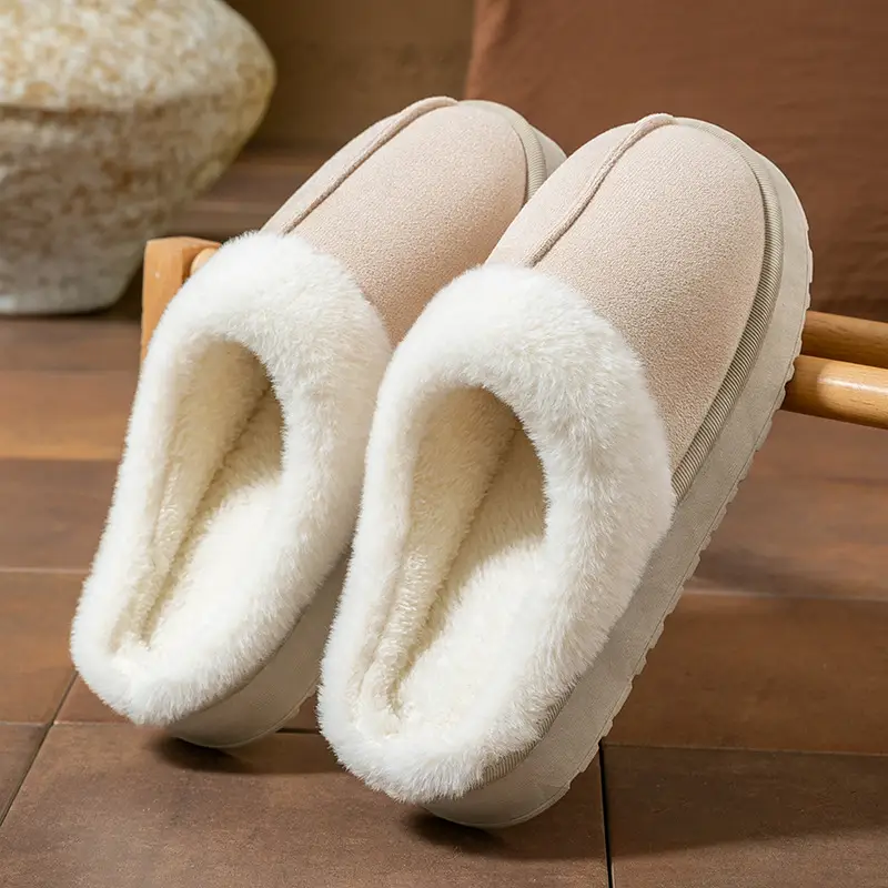 Women's Cotton Slippers Winter 2026 New Model Warm Indoor Home Non-Slip Outdoor Plush Couple Cotton Shoes Men