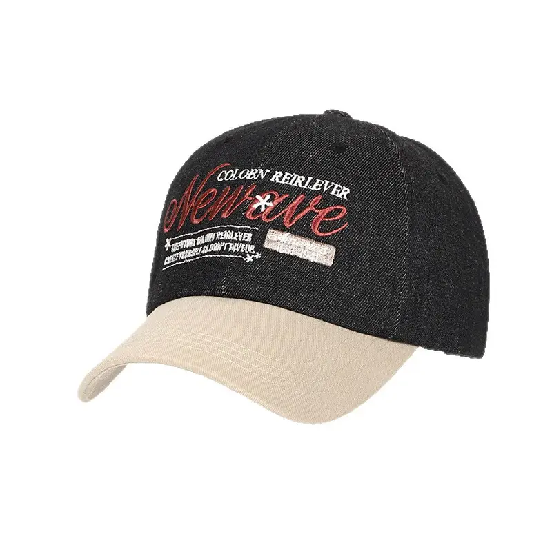 American Retro Denim Baseball Cap Women Deep Crown Large - Image 8