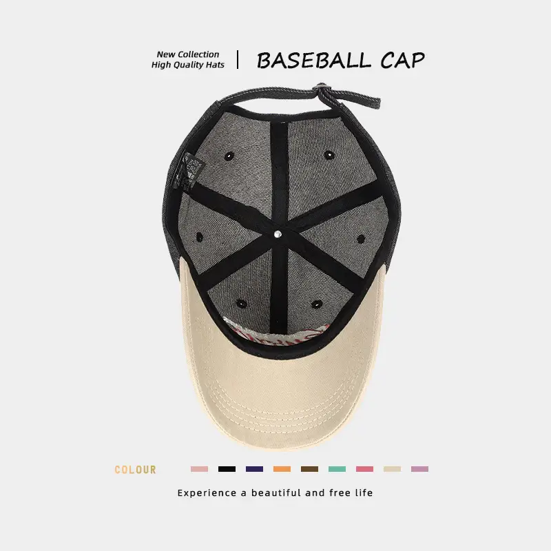 American Retro Denim Baseball Cap Women Deep Crown Large — feature 9