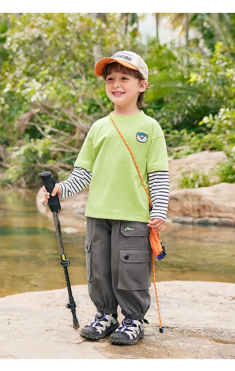 Boys Long Sleeve T-Shirt & Pants Set Grey Autumn — feature 28