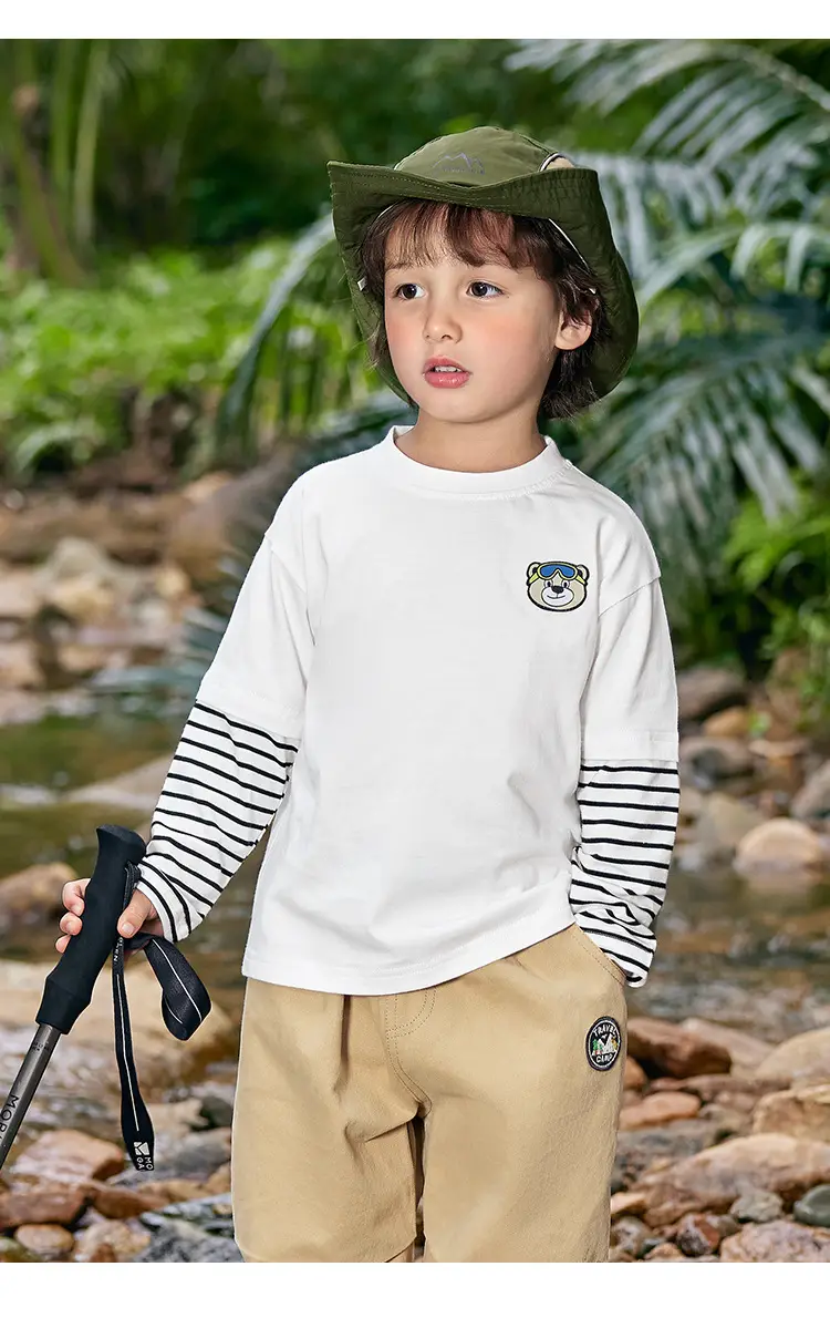 Boys Long Sleeve T-Shirt & Pants Set Grey Autumn — feature 32