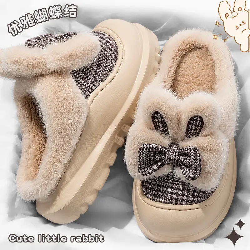 Maternity Cotton Slippers for Women, Autumn and Winter 2025 New Indoor Home Non-Slip Thick-Soled Warm Plush Slippers
