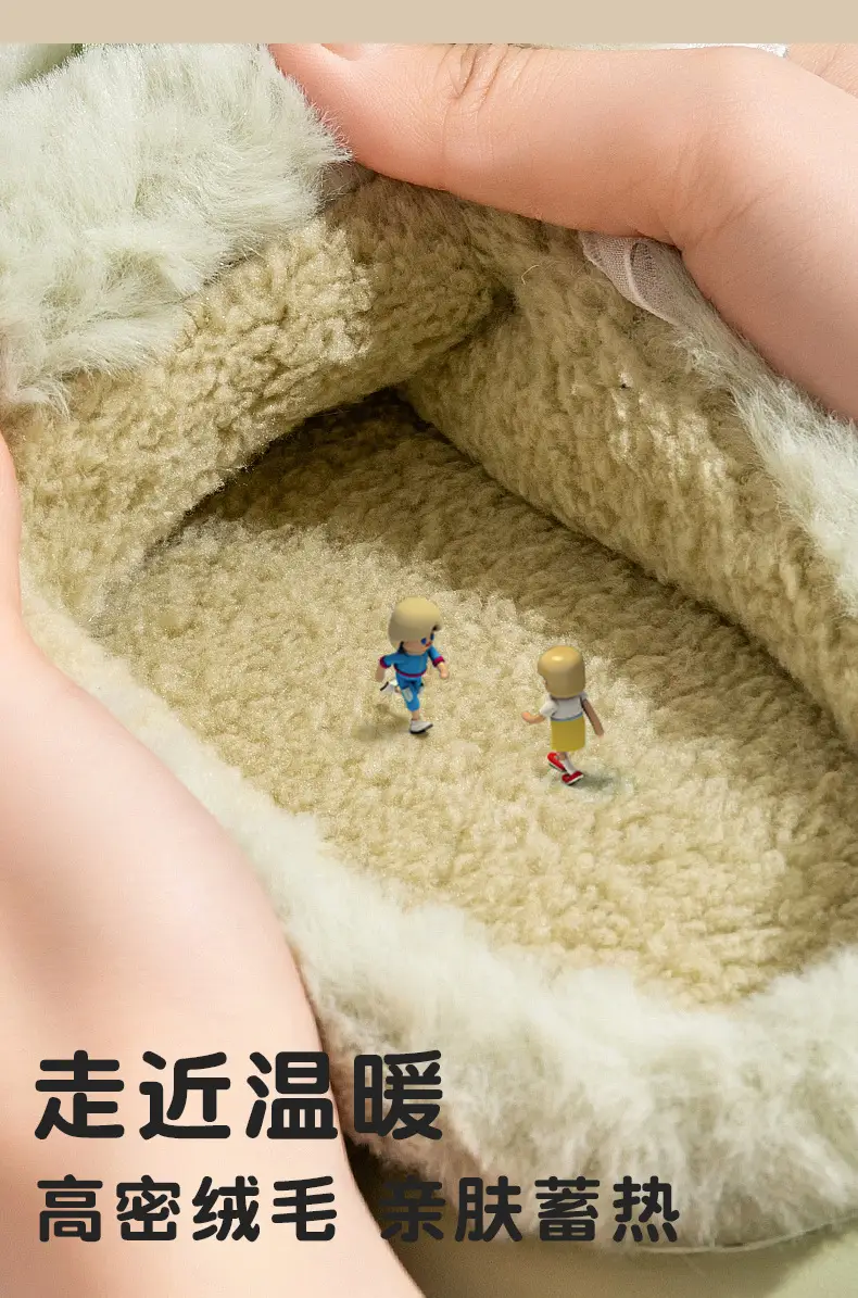 Women's Warm Plush Maternity Slippers with Bow — feature 8