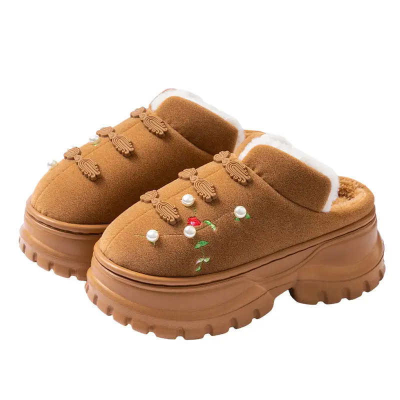 Women Cotton Slippers Warm Winter Indoor Outdoor