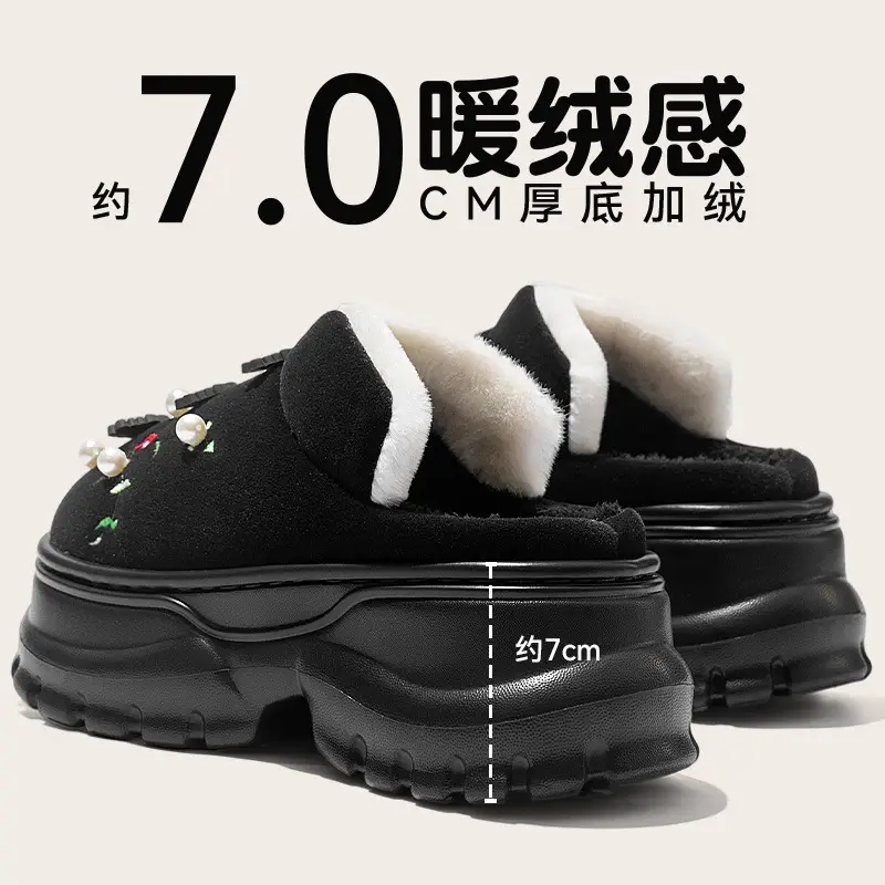 Women Cotton Slippers Warm Winter Indoor Outdoor