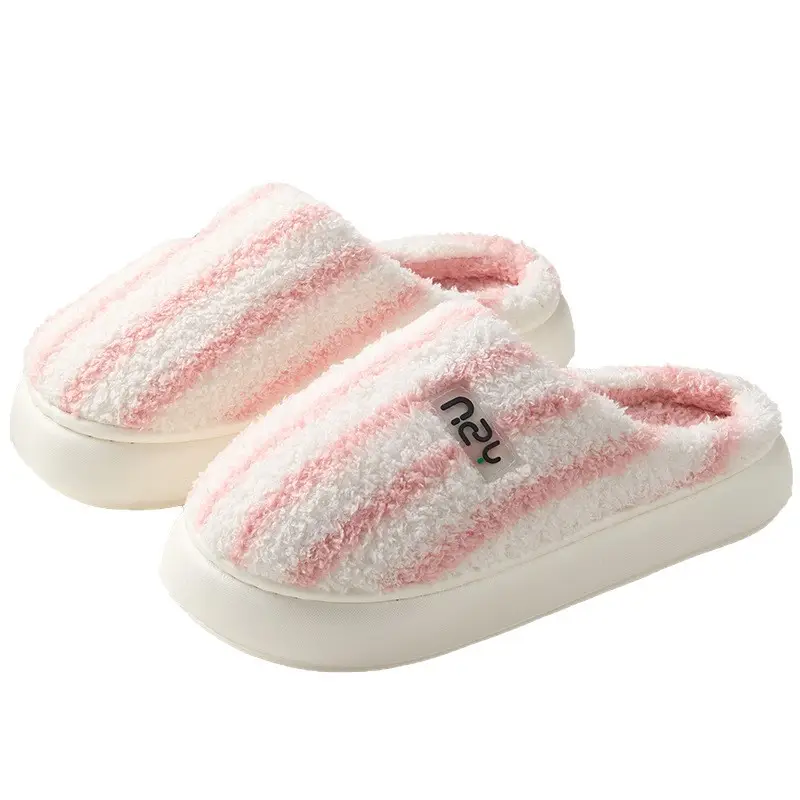 Qidan Shoe Factory Cotton Slippers for Women in Autumn and Winter Home Indoor Fleece-Lined Warm Thick-Soled Non-Slip Couple Cotton Slippers for Men - Image 10