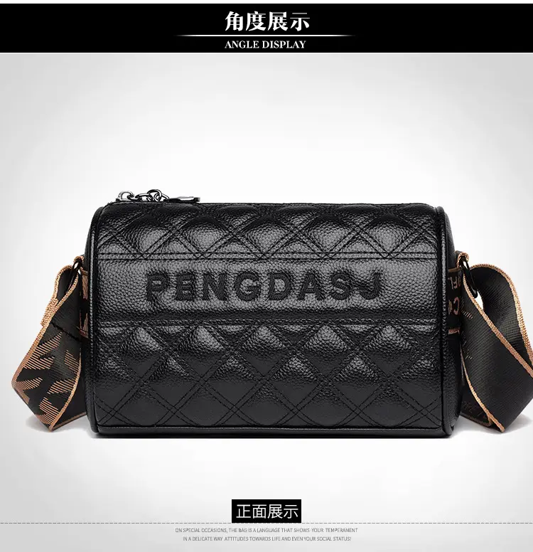 Black Quilted Crossbody Bag for Women Boston Design — feature 17