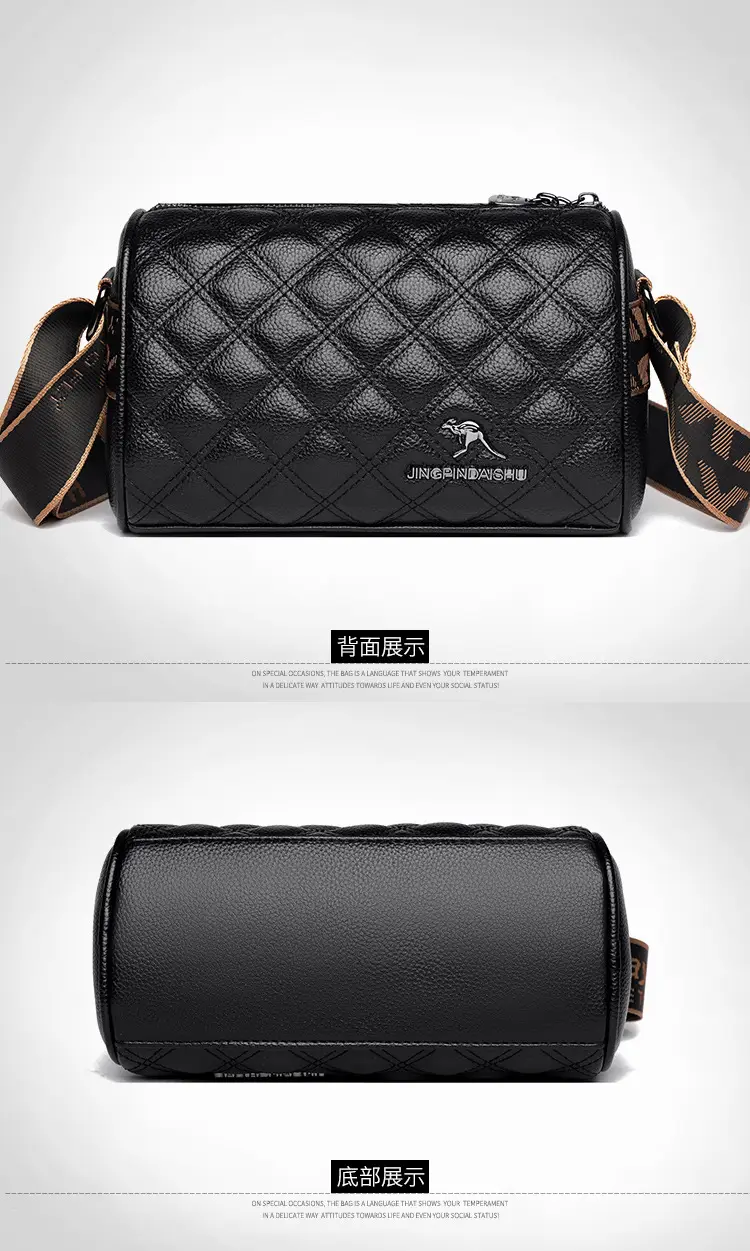 Black Quilted Crossbody Bag for Women Boston Design — feature 20