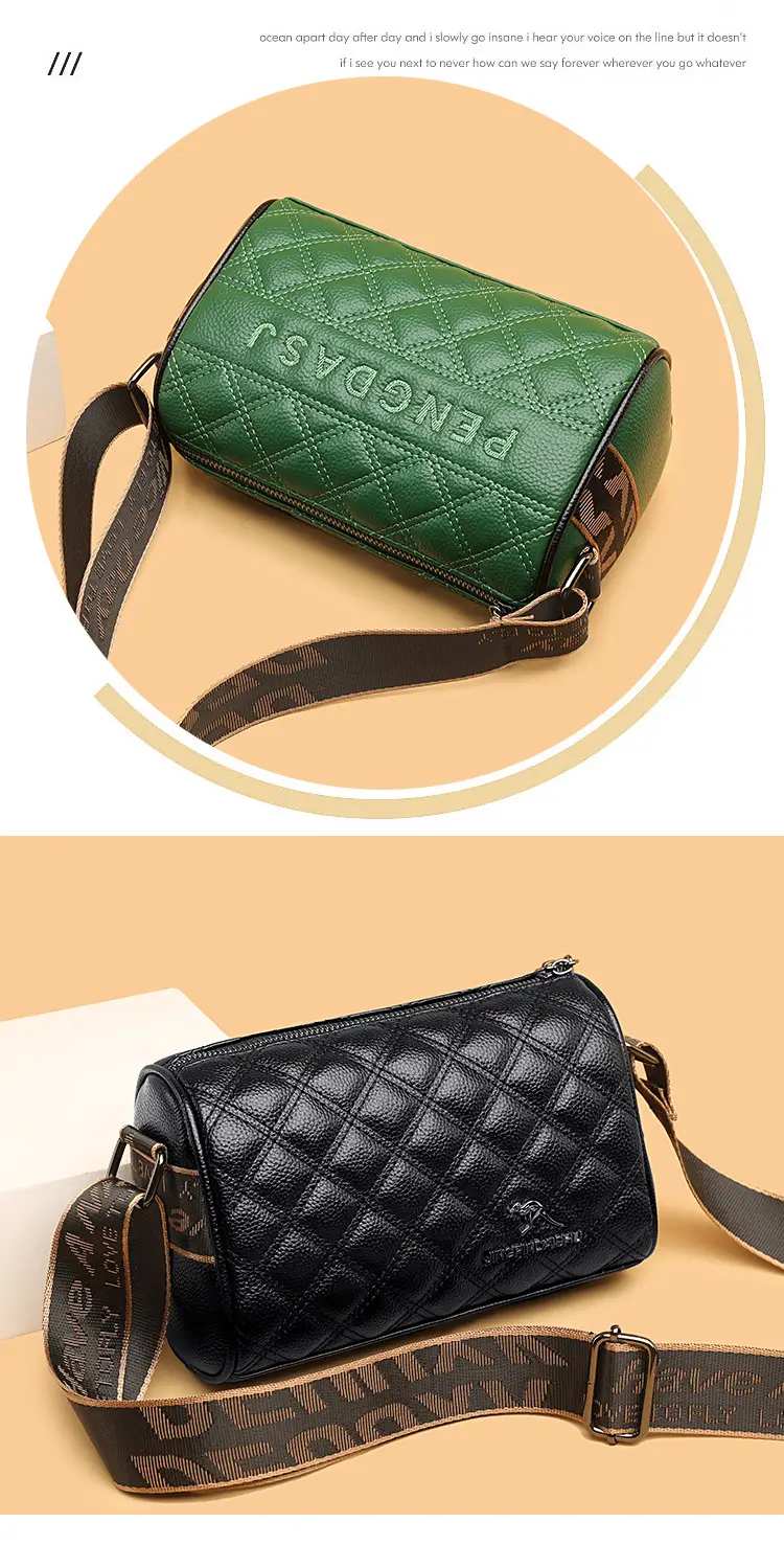 Black Quilted Crossbody Bag for Women Boston Design — feature 8