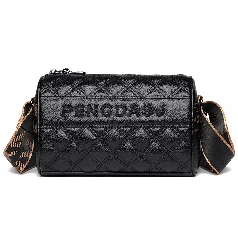Black Quilted Crossbody Bag for Women Boston Design - Image 3