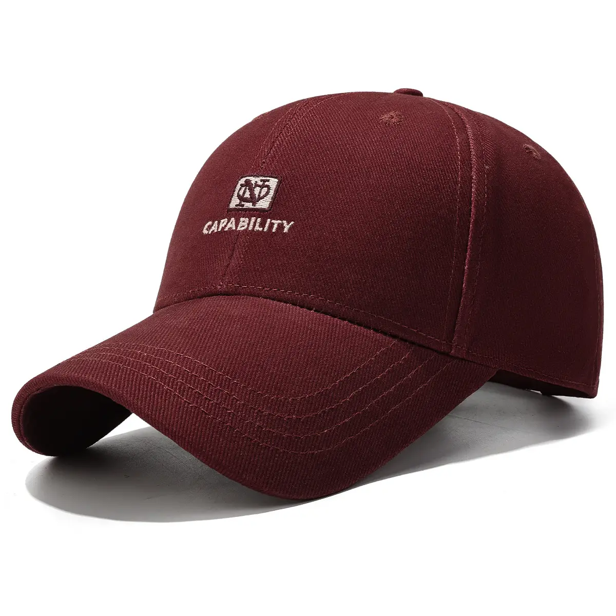 Black Embroidered Baseball Cap Unisex Korean Style - Image 5