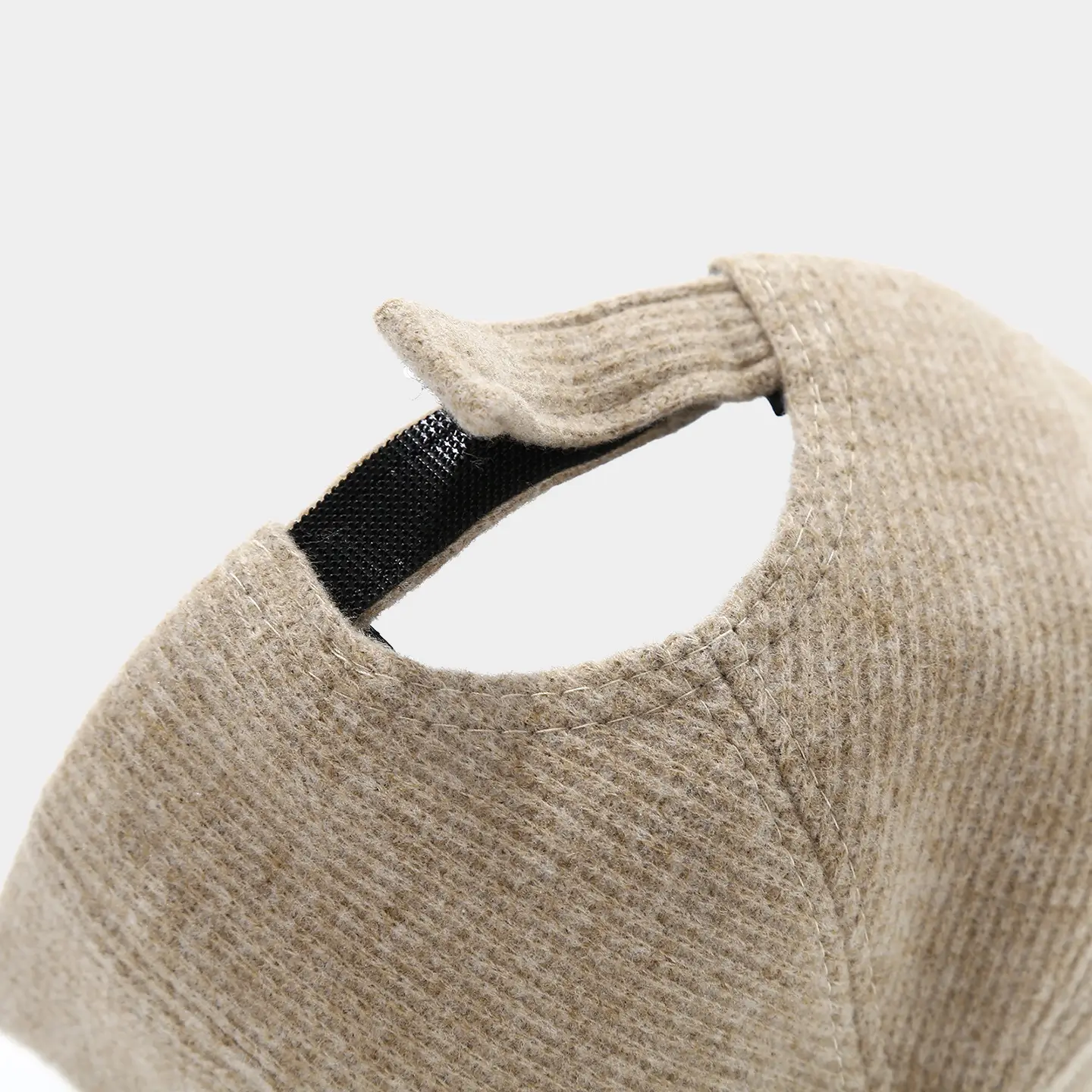 Women's Beige Knit Baseball Cap Autumn Winter Warm Casual — feature 10