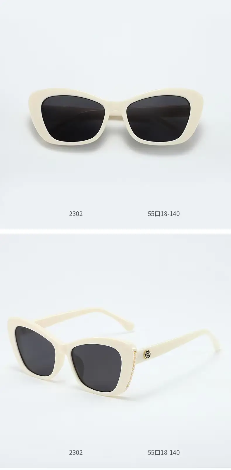 Cat's Eye Pearl Sunglasses Anti-UV Casual European American — feature 17