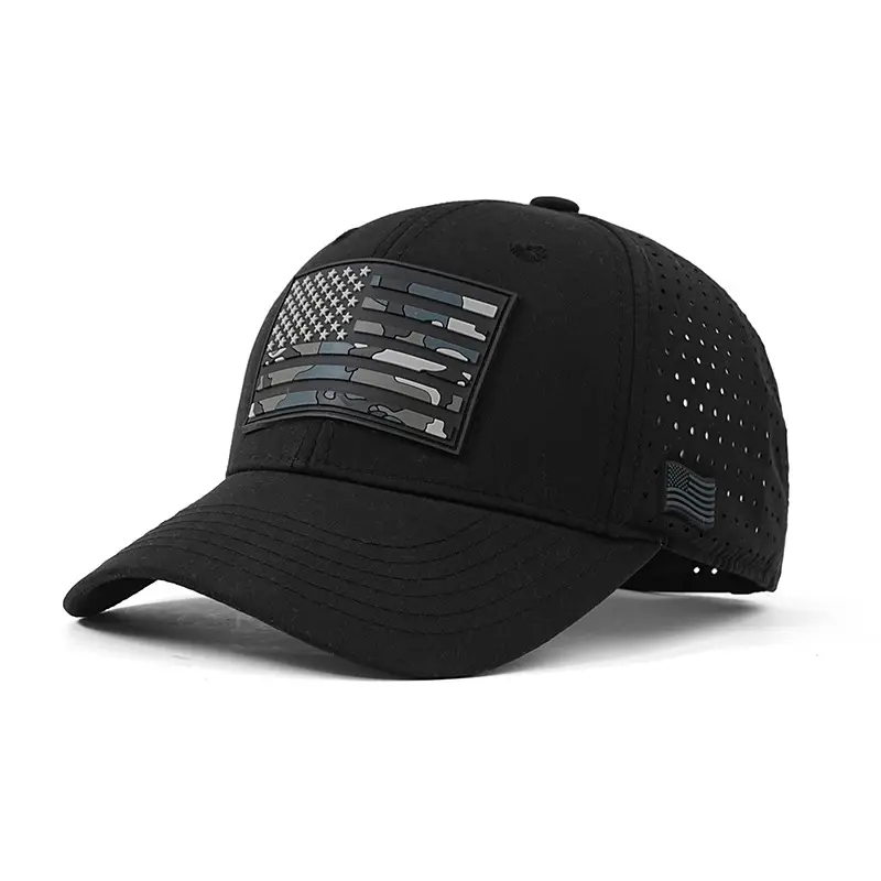 Camouflage Laser Perforated Baseball Cap Men - Image 7