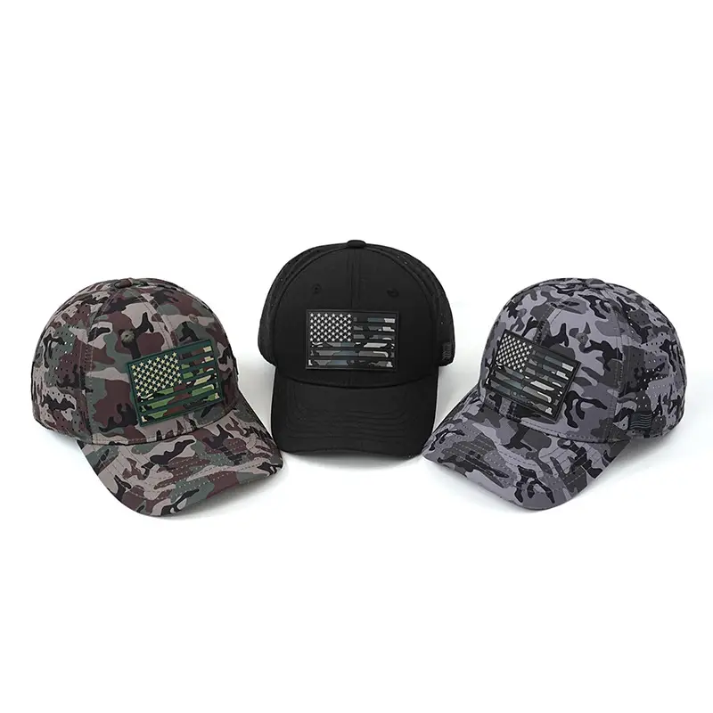 Camouflage Laser Perforated Baseball Cap Men - Image 8