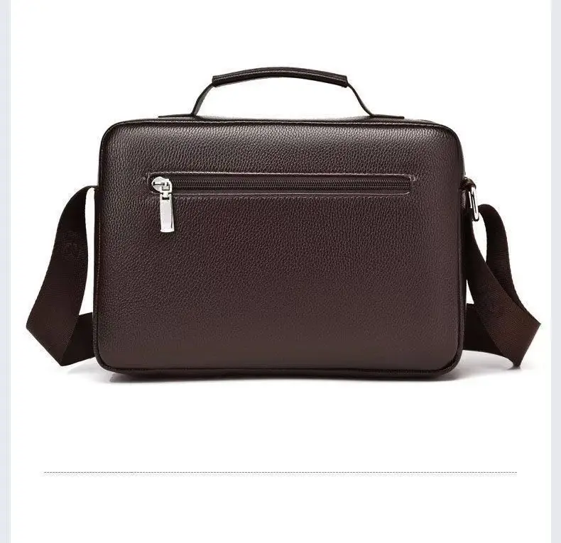 Men's Brown Leather Shoulder Bag with Crossbody Strap — feature 19