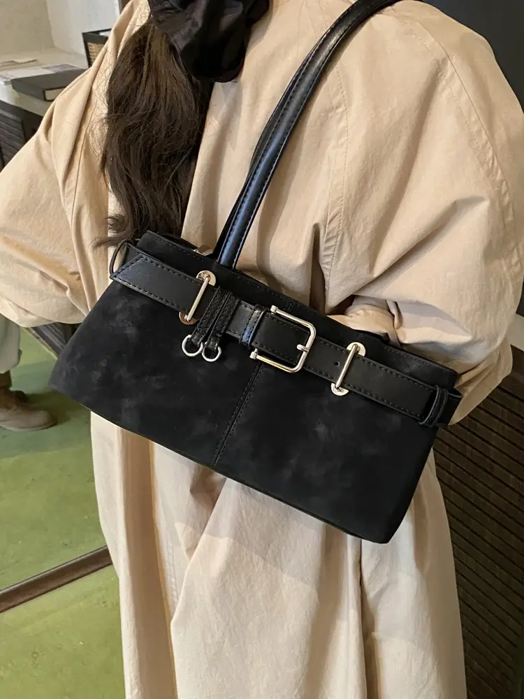 Korean Style Brown Leather Shoulder Bag for Women - Image 7
