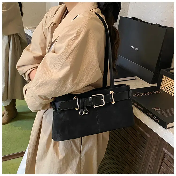 Korean Style Brown Leather Shoulder Bag for Women — feature 12