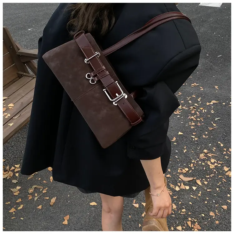 Korean Style Brown Leather Shoulder Bag for Women — feature 20
