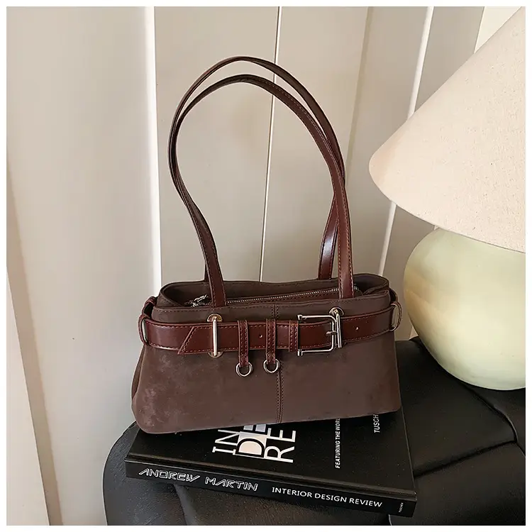 Korean Style Brown Leather Shoulder Bag for Women — feature 21