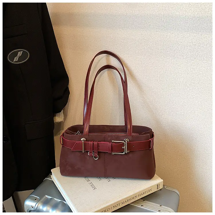 Korean Style Brown Leather Shoulder Bag for Women — feature 23
