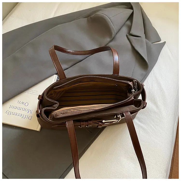 Korean Style Brown Leather Shoulder Bag for Women — feature 8
