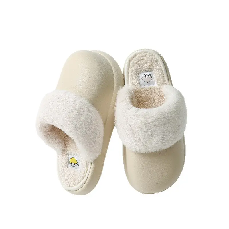 Stuffed Cotton Slippers for Women Autumn and Winter 2025 New Indoor Home Warm Thick-Soled Baotou Anti-Collision Cotton Slippers for Outer Wear - Image 10