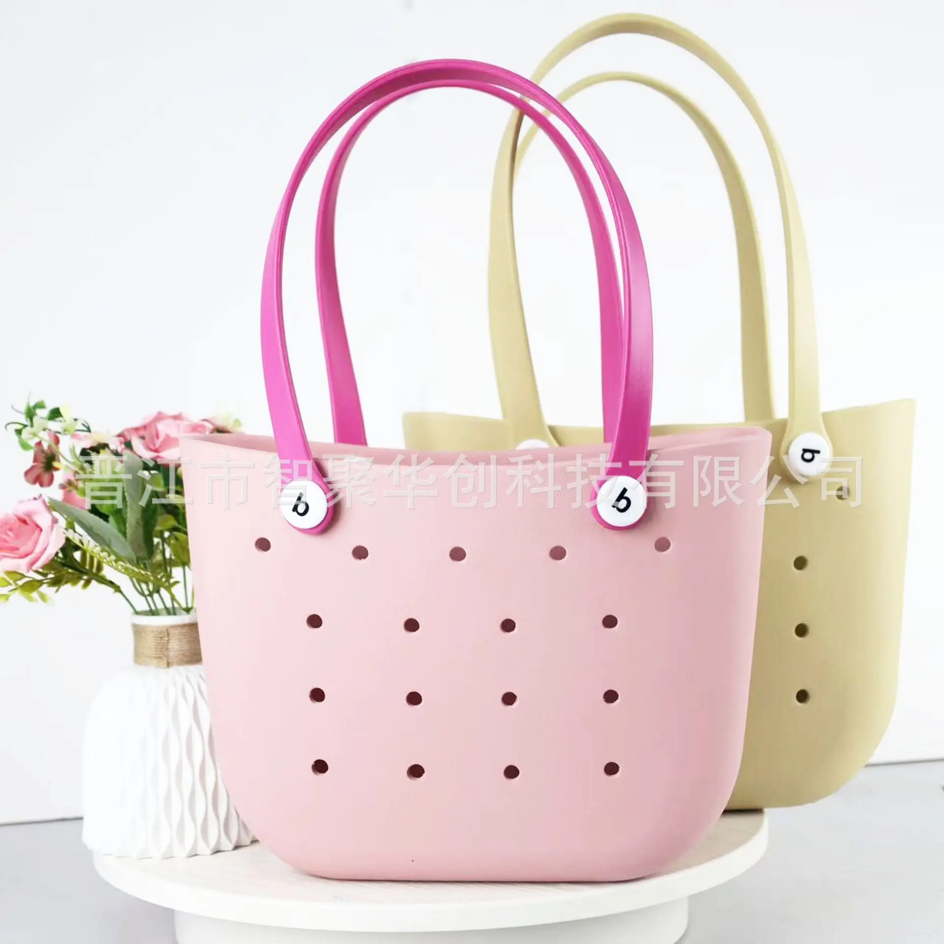 Eva Hole Crescent Bag Green Lightweight Beach Bag