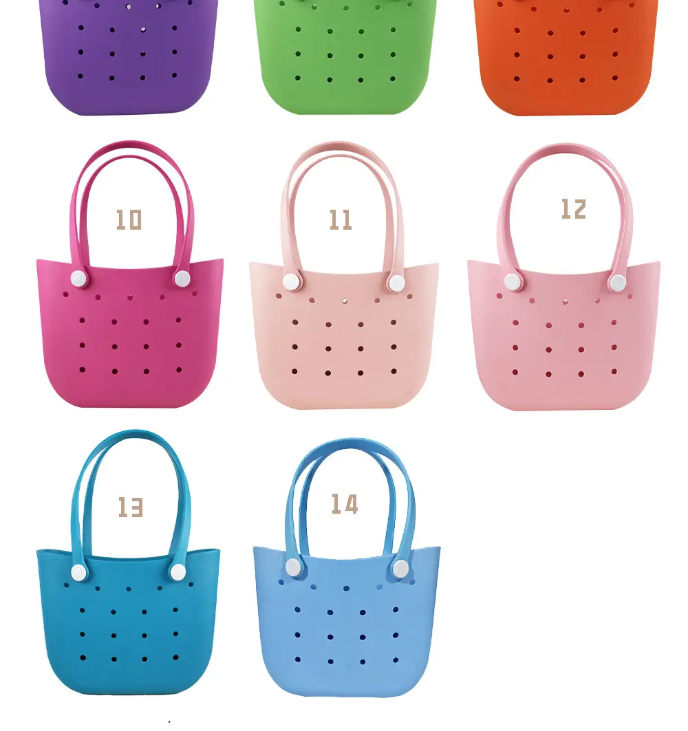 Eva Hole Crescent Bag Green Lightweight Beach Bag — feature 13