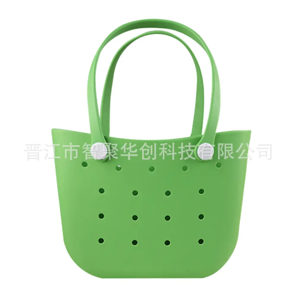Eva Hole Crescent Bag Green Lightweight Beach Bag