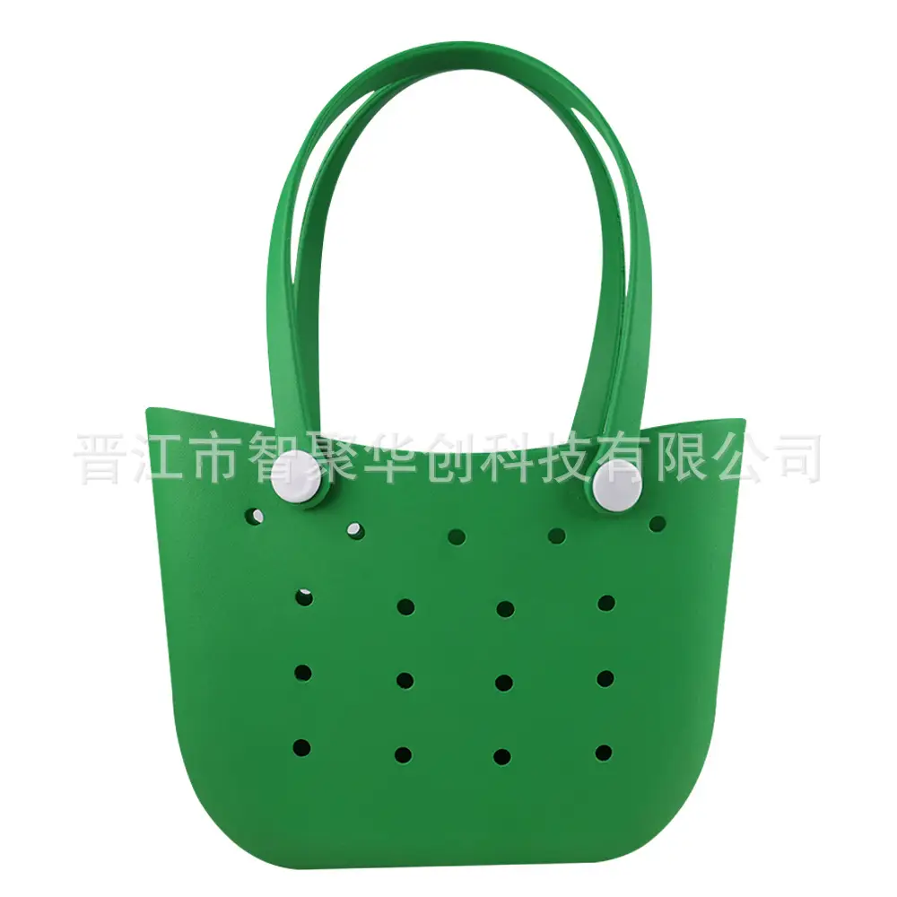 Eva Hole Crescent Bag Green Lightweight Beach Bag