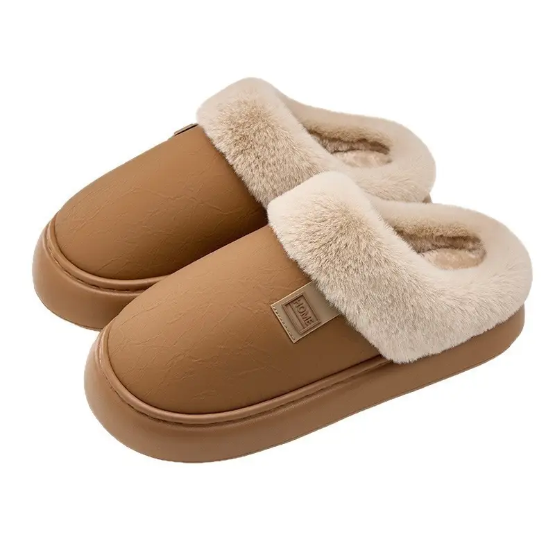 Women Waterproof Cotton Slippers Autumn Winter 2025