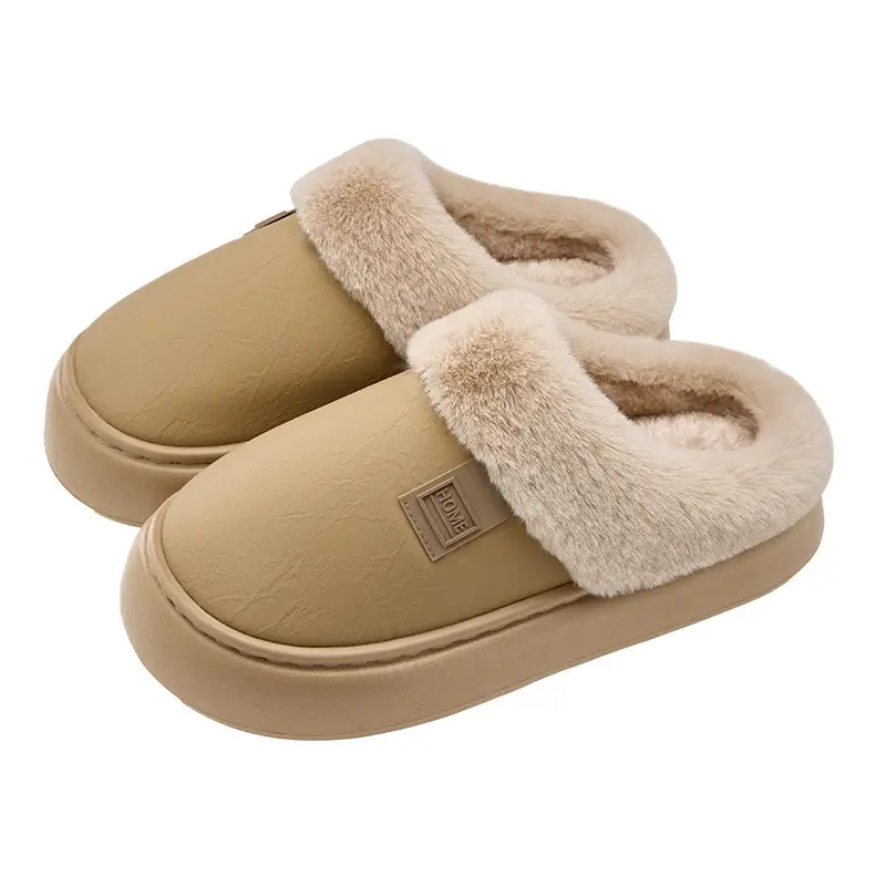 Women Waterproof Cotton Slippers Autumn Winter 2025