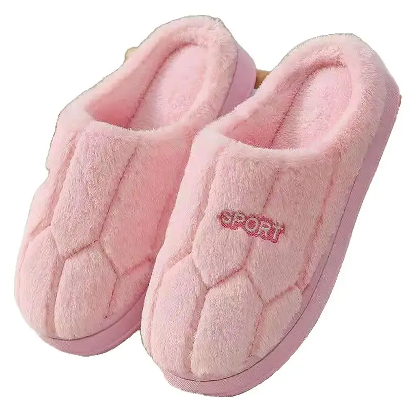 Blue Cotton Slippers for Men Women Indoor Warm Winter - Image 21