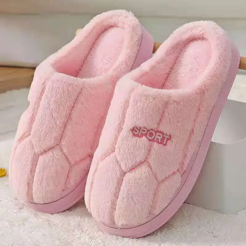 Blue Cotton Slippers for Men Women Indoor Warm Winter - Image 9
